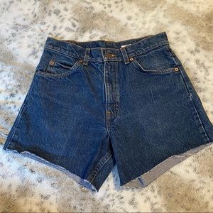 Levi’s Vintage Orange Tab 550 Cutoff Denim Shorts